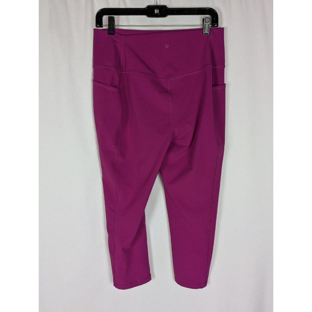 RBX XL Leggings Blue Purple Pull On High Rise Crop Side Pocket Lot of 2 Athletic - Picture 8 of 11